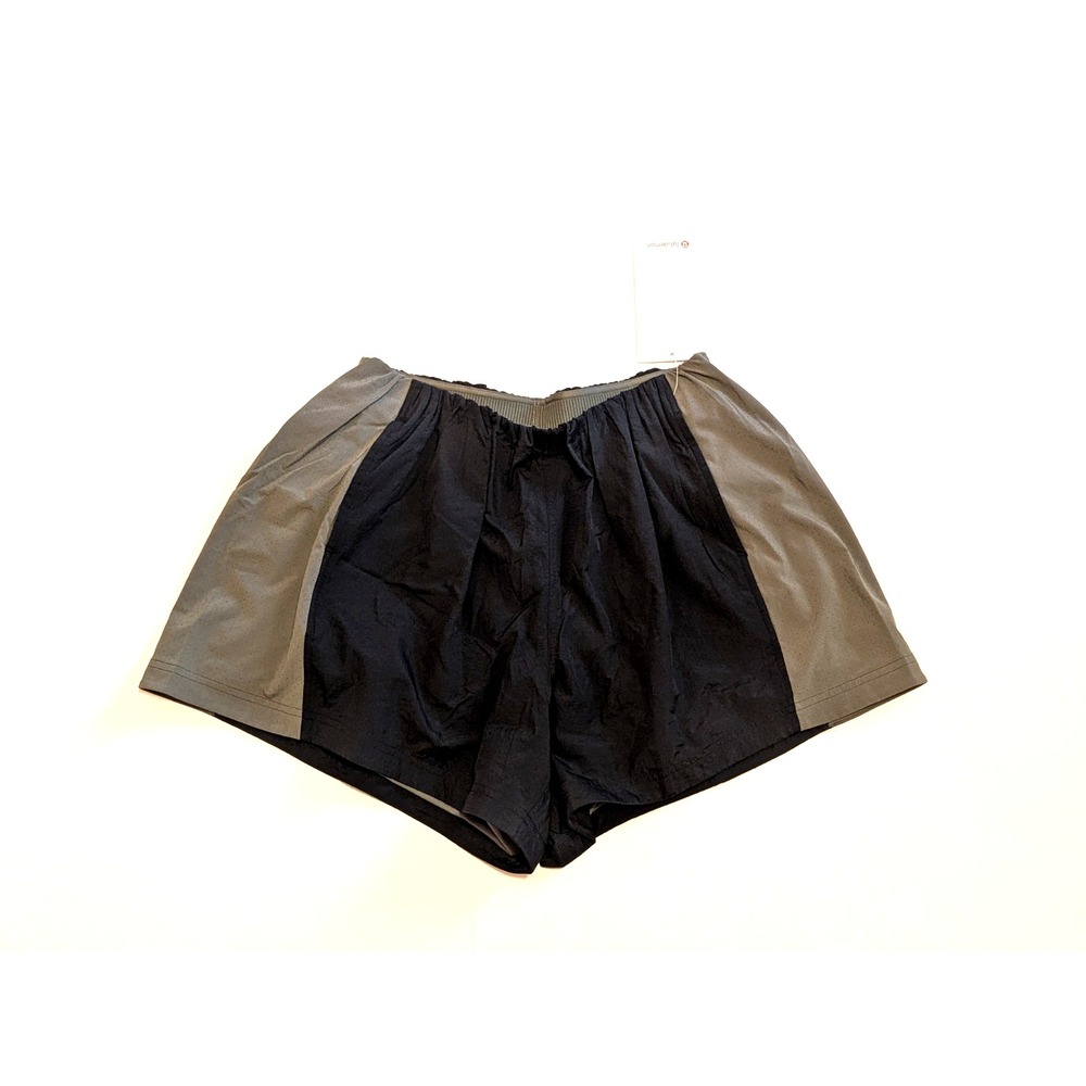 NWT Lululemon Nylon High-Rise Short 5 Retro Remix Black Army Green S